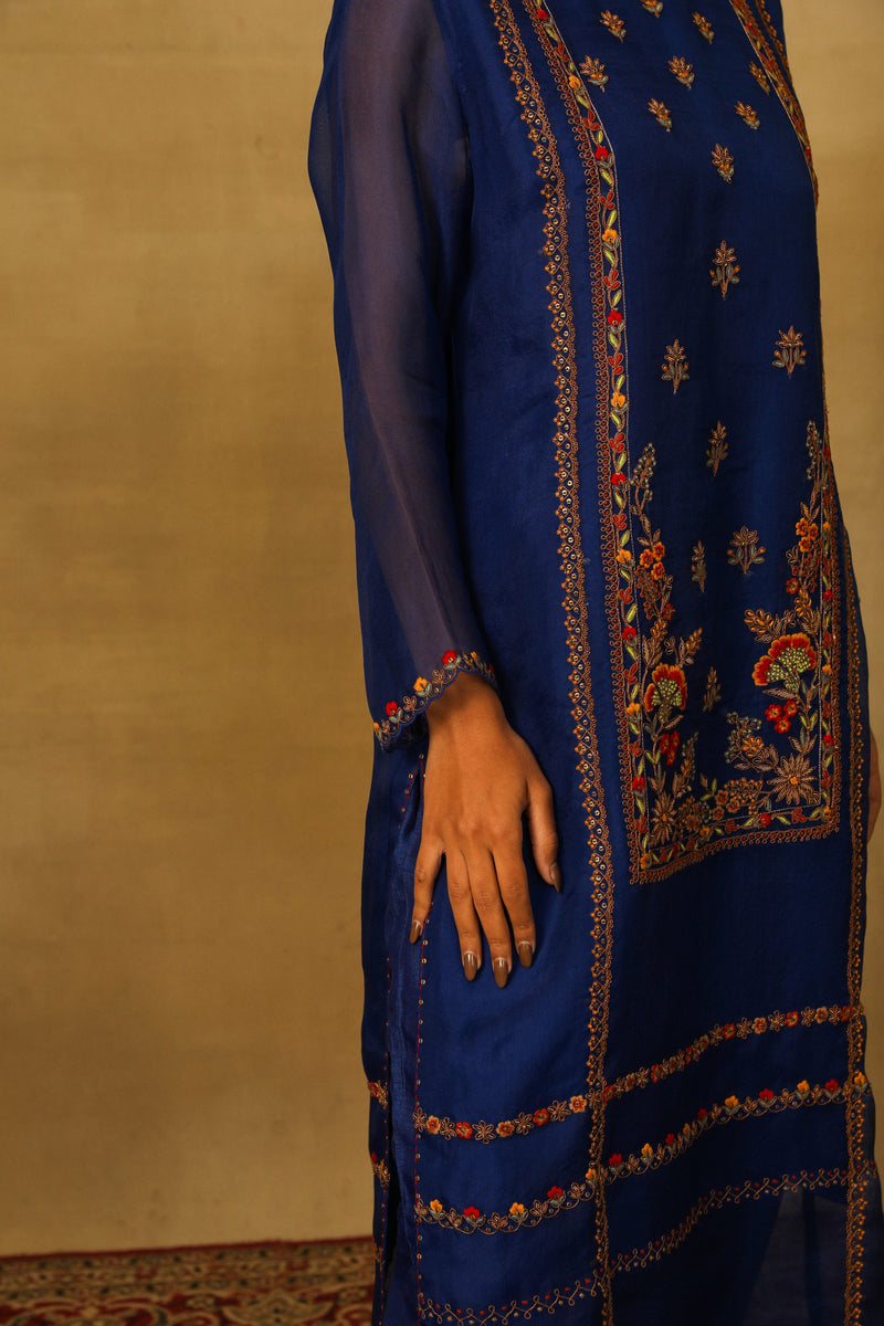 Blue 3DTW Kurta set