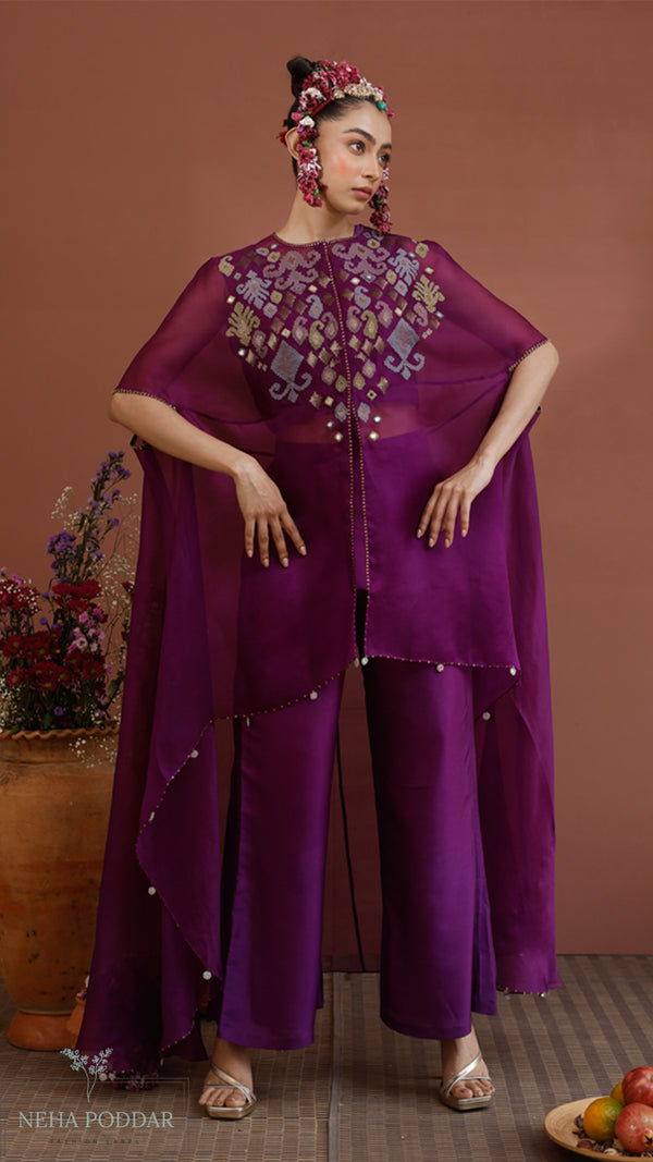 Purple RC Cape with bustier and pants