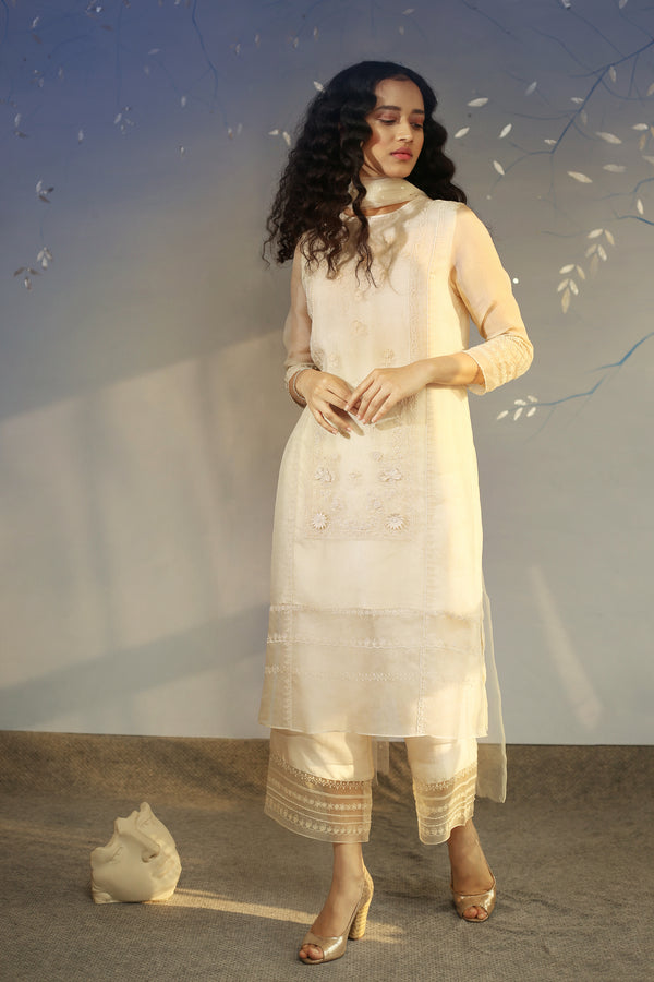 3D TW ivory Kurta set